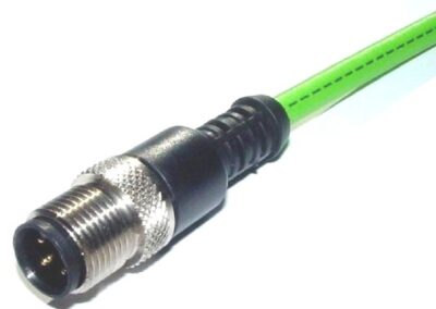M12-Kabelstecker male 5pol A-codiert, geschirmt, umspritzt, an BUS-Kabel